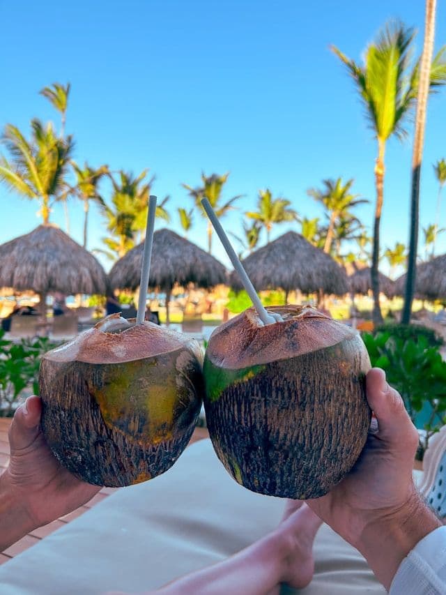 Private Punta Cana airport transfer with driver helping couple with luggage